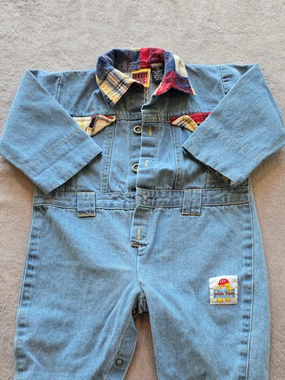 Buddy Boys long sleeve romper 12months 100% cotton